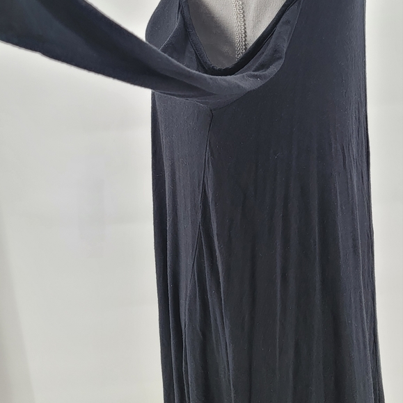 Reborn J Womens Size Large Black Cold Shoulder Round Neck Knee Length Dress - Picture 4 of 7